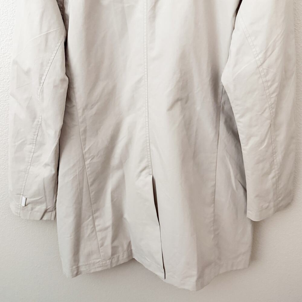 COLUMBIA | Beige Stone Tan Trench Coat Button Front Welt Pockets Womens | Large - Picture 8 of 9
